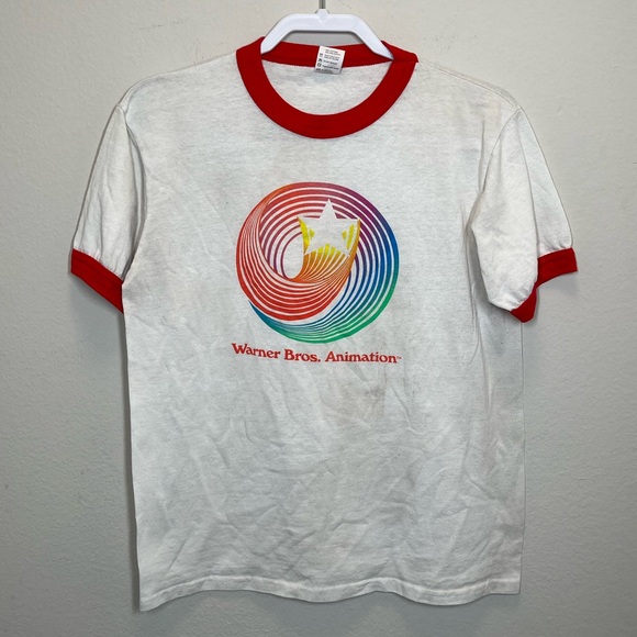 Warner Bros Animation Vintage Ringer Tee Men’s Size Medium - Picture 1 of 7